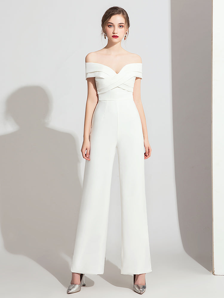 Jumpsuit blanco para boda hot sale