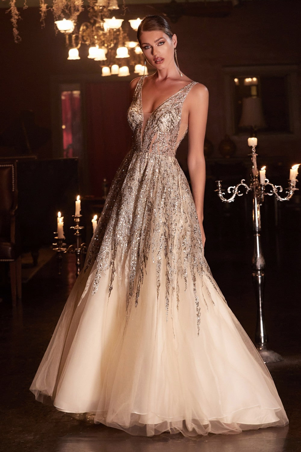 Champagne color 2024 vestido